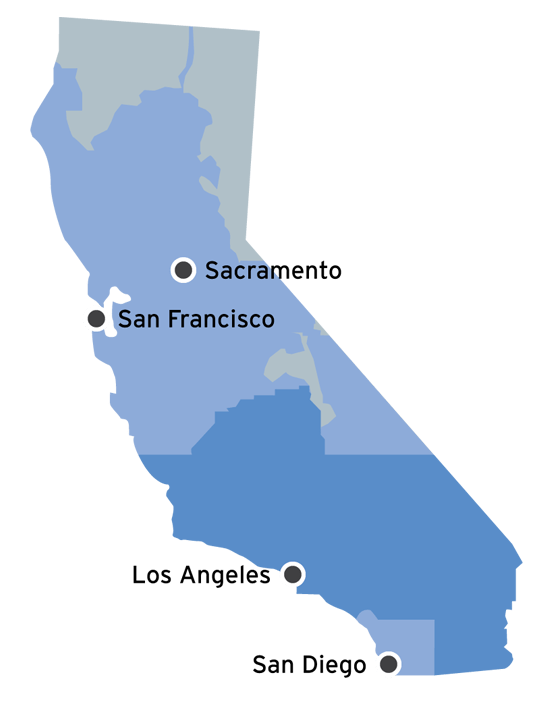 Eligibility map of California